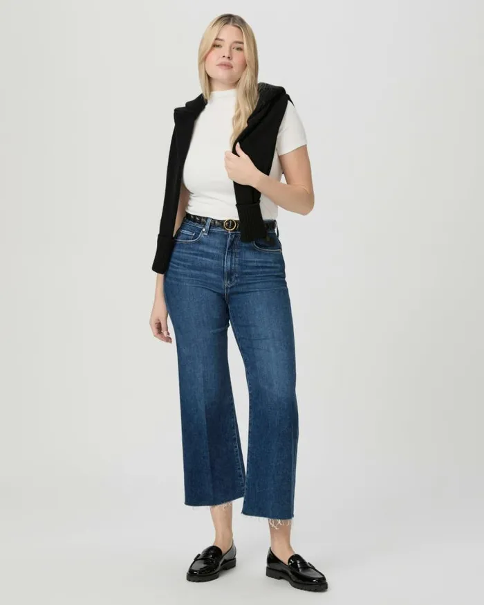 PAIGE Denim Women Flaunt Denim Spotlight Wide Leg Jean 8211 Vignette