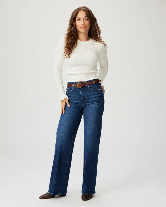 PAIGE Denim Women Sasha 32 Inch Wide Leg Jean 8211 Glorious