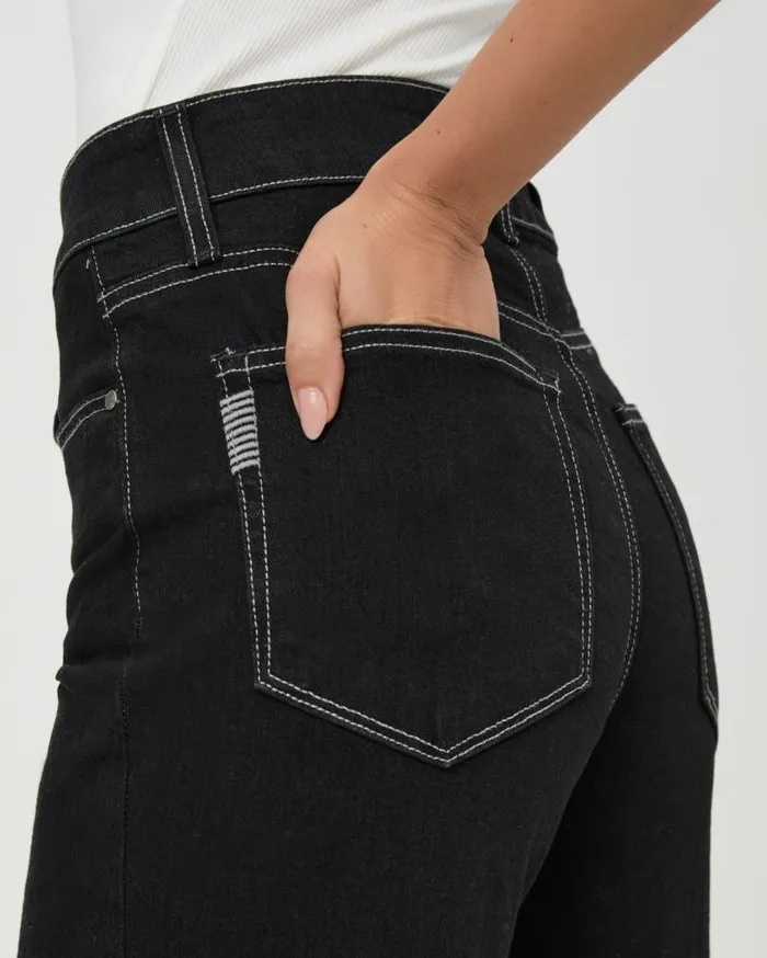 PAIGE Denim Women Sasha 32 Inch Wide Leg Jean 8211 Twilight Black PAIGE Denim Women Sasha 32 Inch Wide Leg Jean 8211 Twilight Black