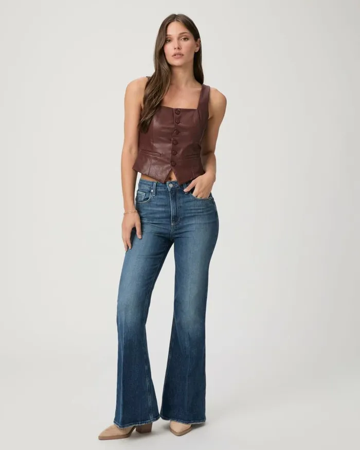 PAIGE Flare Women Charlie 32 Inch Flare Jean 8211 Mix Tape