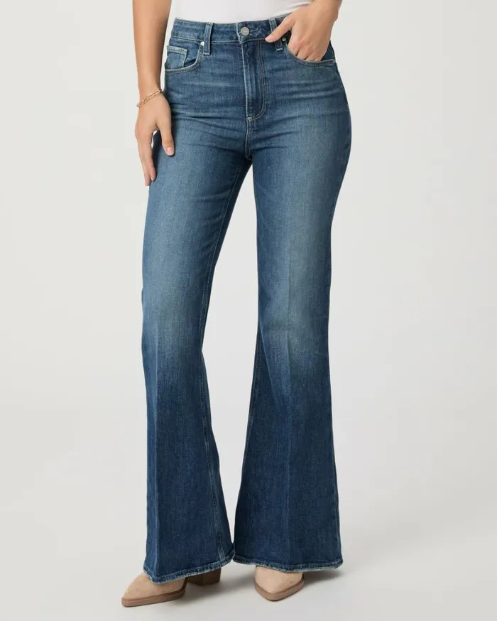 PAIGE Flare Women Charlie 32 Inch Flare Jean 8211 Mix Tape PAIGE Flare Women Charlie 32 Inch Flare Jean 8211 Mix Tape