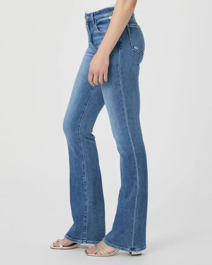 PAIGE Flare Women Laurel Canyon 32 Inch Bootcut Jean 8211 Flamenco Distressed