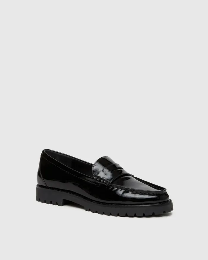 PAIGE Flats Women Ellis Loafer 8211 Black Patent Leather PAIGE Flats Women Ellis Loafer 8211 Black Patent Leather