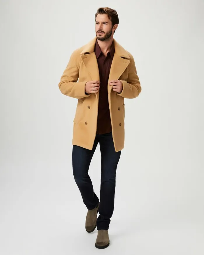 PAIGE Jackets and Coats Men Adamson Coat 8211 Natural Teak