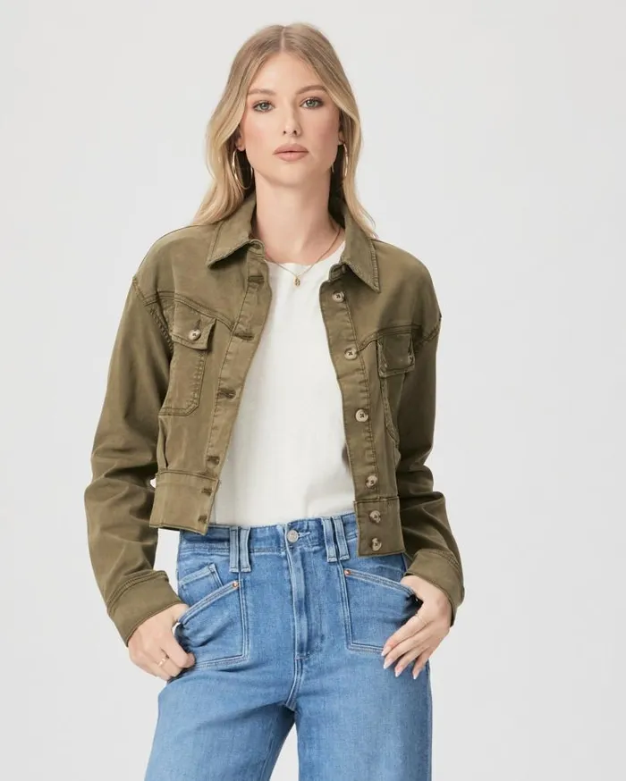 PAIGE Jackets and Coats Women Cerra Jacket 8211 Vintage Military Green