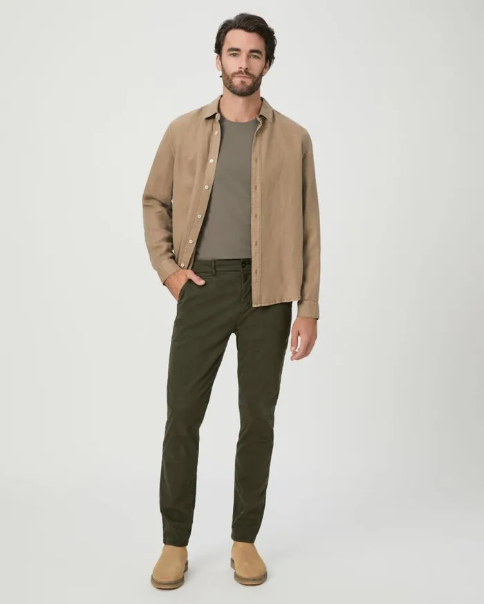 PAIGE Pants and Joggers Men Danford Chino 8211 Dark Military Green