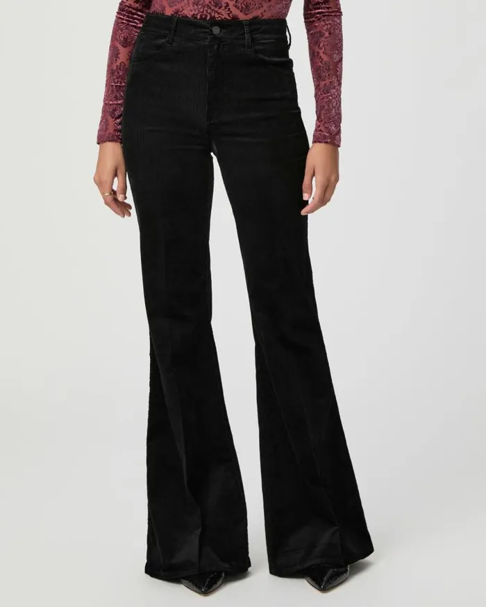 PAIGE Pants Women Charlie Flare Pant 8211 Black Corduroy PAIGE Pants Women Charlie Flare Pant 8211 Black Corduroy