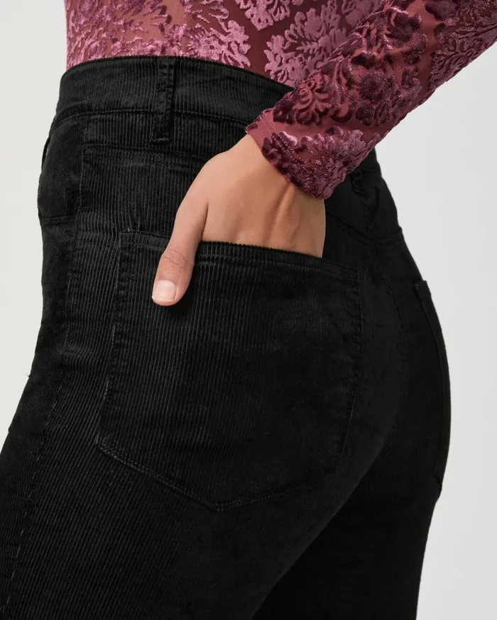 PAIGE Pants Women Charlie Flare Pant 8211 Black Corduroy PAIGE Pants Women Charlie Flare Pant 8211 Black Corduroy