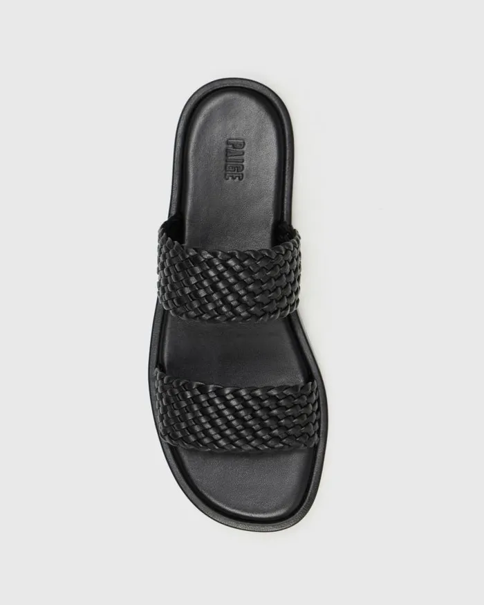 PAIGE Sandals Women Dakota Sandal 8211 Black Leather PAIGE Sandals Women Dakota Sandal 8211 Black Leather