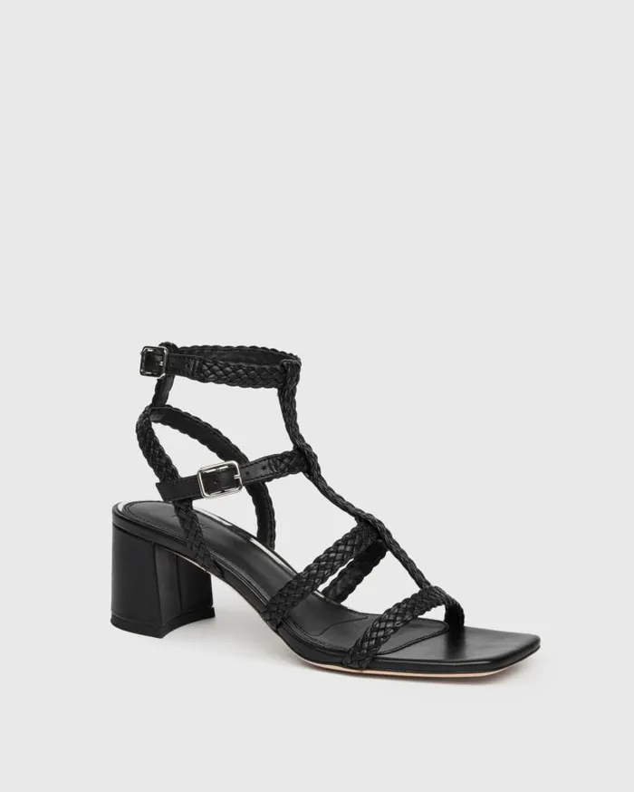 PAIGE Sandals Women Eliza Sandal 8211 Black Leather PAIGE Sandals Women Eliza Sandal 8211 Black Leather