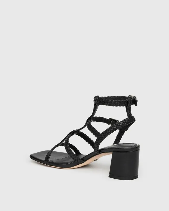 PAIGE Sandals Women Eliza Sandal 8211 Black Leather PAIGE Sandals Women Eliza Sandal 8211 Black Leather