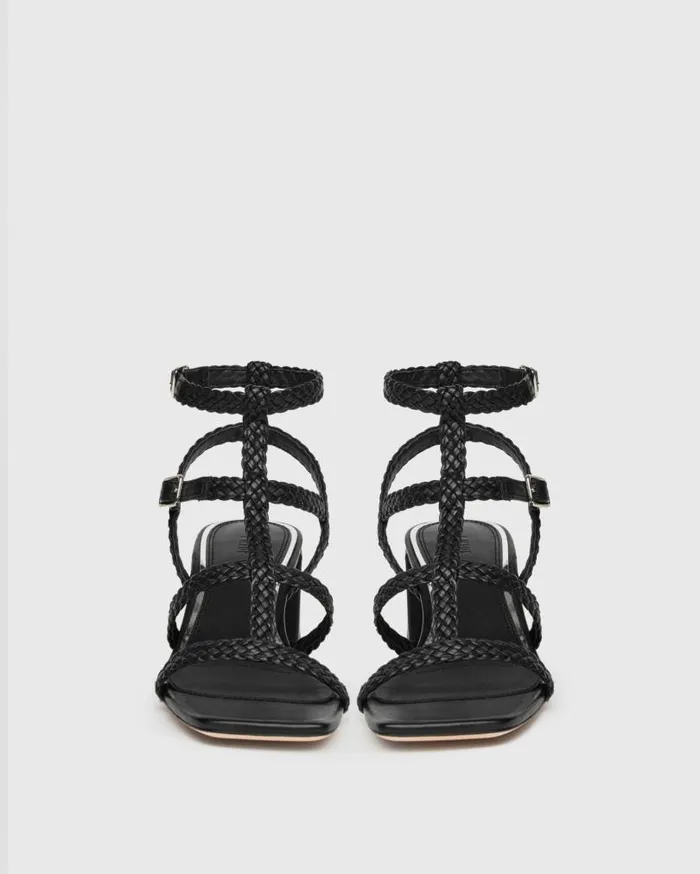 PAIGE Sandals Women Eliza Sandal 8211 Black Leather PAIGE Sandals Women Eliza Sandal 8211 Black Leather