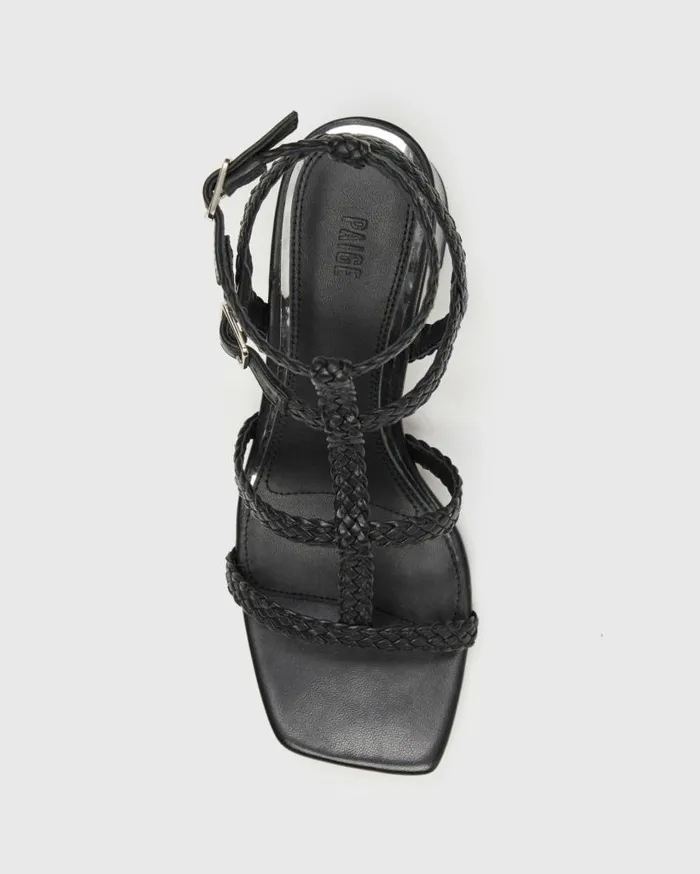 PAIGE Sandals Women Eliza Sandal 8211 Black Leather PAIGE Sandals Women Eliza Sandal 8211 Black Leather