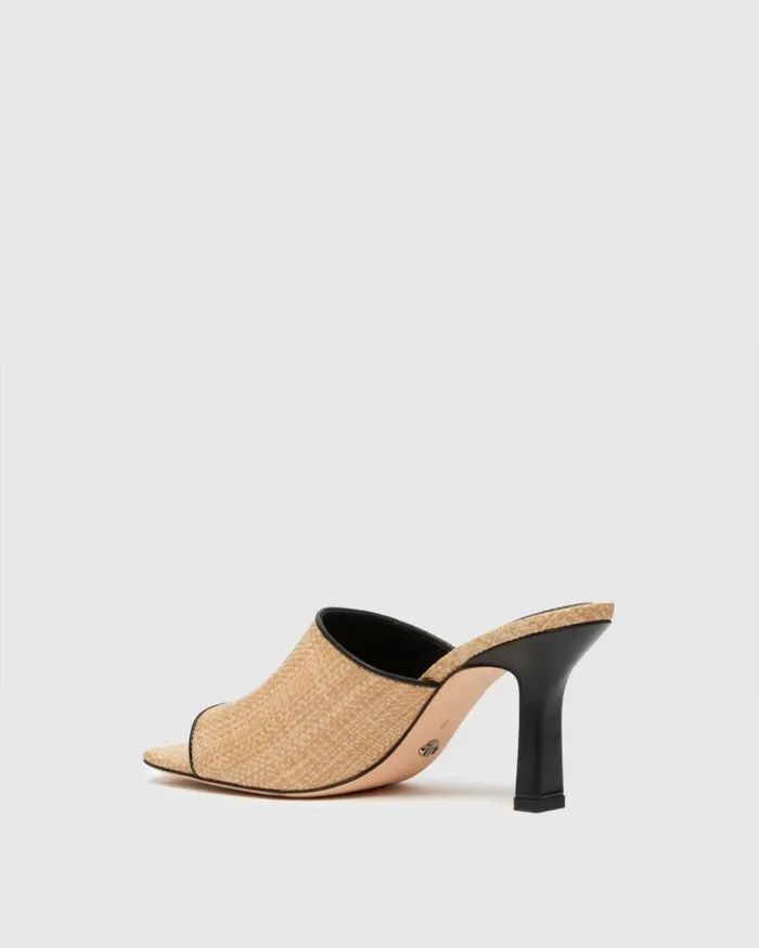 PAIGE Sandals Women Louise Sandal 8211 NaturalBlack Raffia PAIGE Sandals Women Louise Sandal 8211 NaturalBlack Raffia