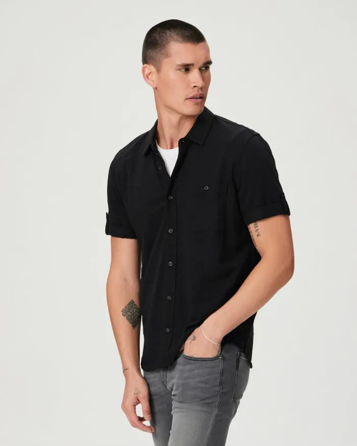 PAIGE Shirts Men Brayden Short Sleeve 8211 Black PAIGE Shirts Men Brayden Short Sleeve 8211 Black
