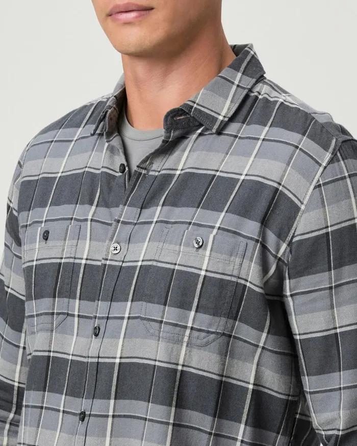 PAIGE Shirts Men Everett Shirt 8211 Charcoal Fog PAIGE Shirts Men Everett Shirt 8211 Charcoal Fog