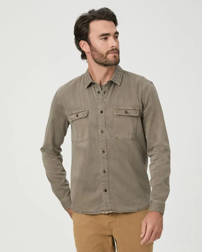 PAIGE Shirts Men Martin Shirt 8211 Vintage Weathered Mushroom