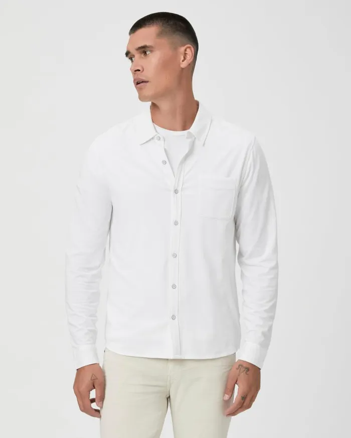 PAIGE Shirts Men Stockton Button Up 8211 Fresh White