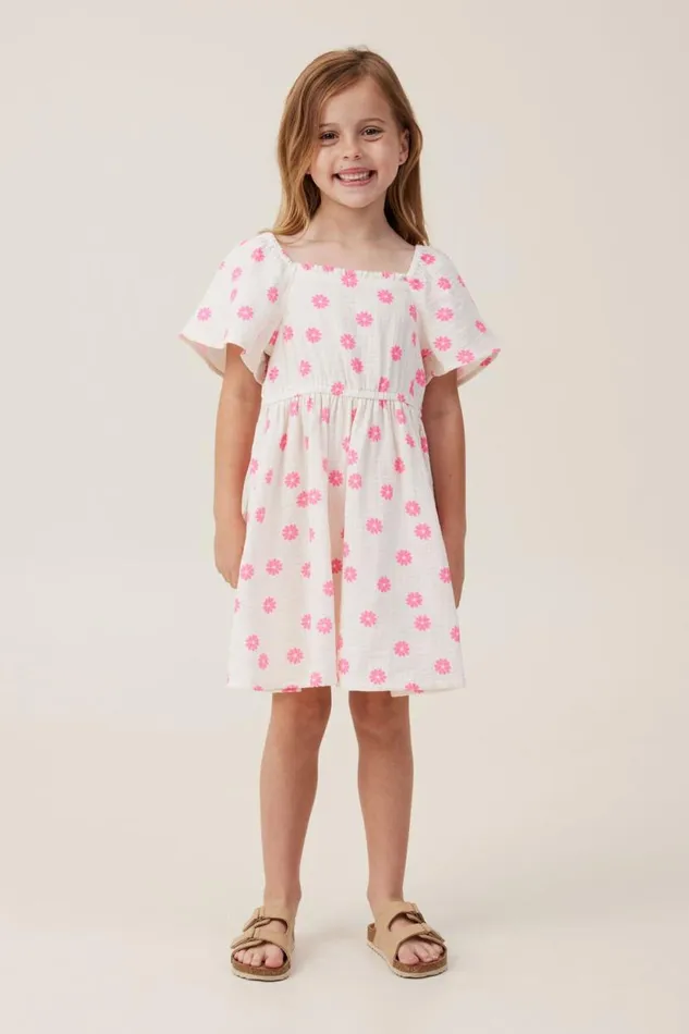 Paige Short Sleeve Dress Rainy Daydemi Daisy Girls Cotton On Dresses Paige Short Sleeve Dress Rainy Daydemi Daisy Girls Cotton On Dresses