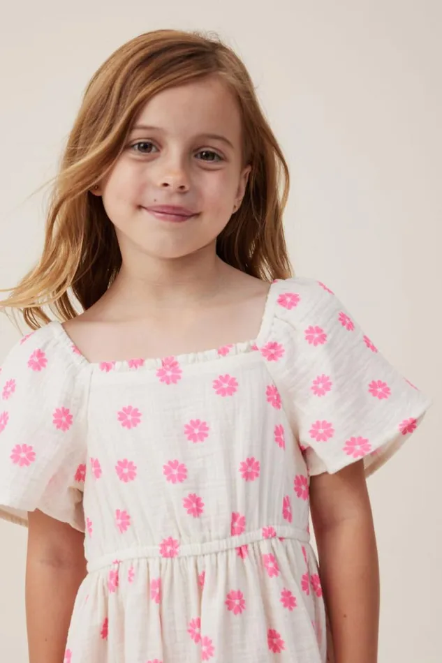 Paige Short Sleeve Dress Rainy Daydemi Daisy Girls Cotton On Dresses Paige Short Sleeve Dress Rainy Daydemi Daisy Girls Cotton On Dresses