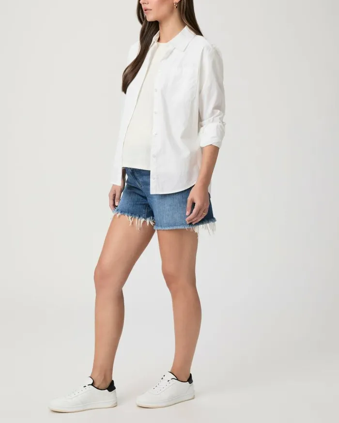 PAIGE Shorts Women Asher Short Maternity 8211 Chillin Destructed
