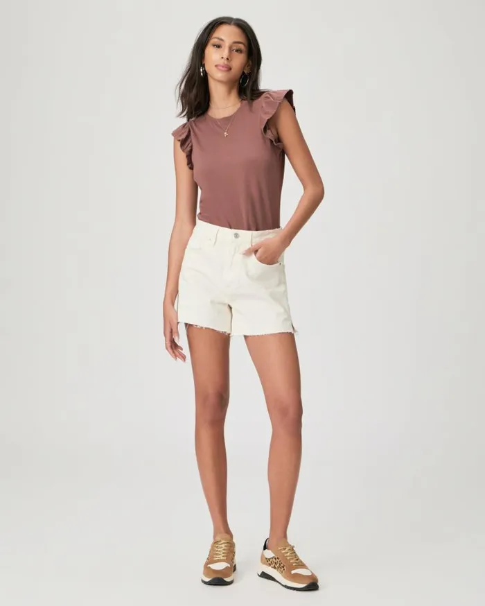 PAIGE Shorts Women Dani Short 8211 Light Blonde Distressed