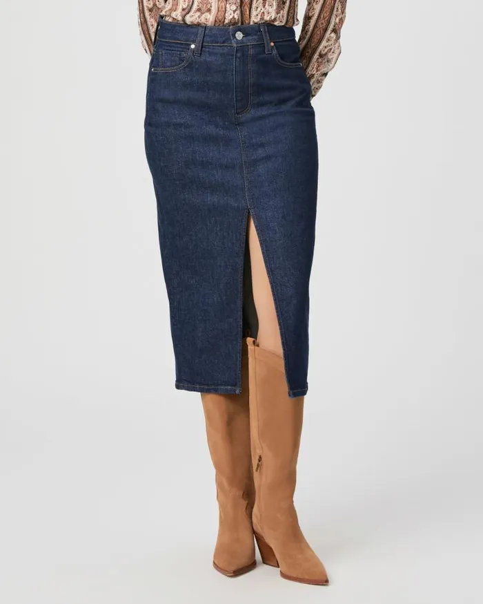 PAIGE Skirts Women Angela Midi Skirt 8211 Azura PAIGE Skirts Women Angela Midi Skirt 8211 Azura