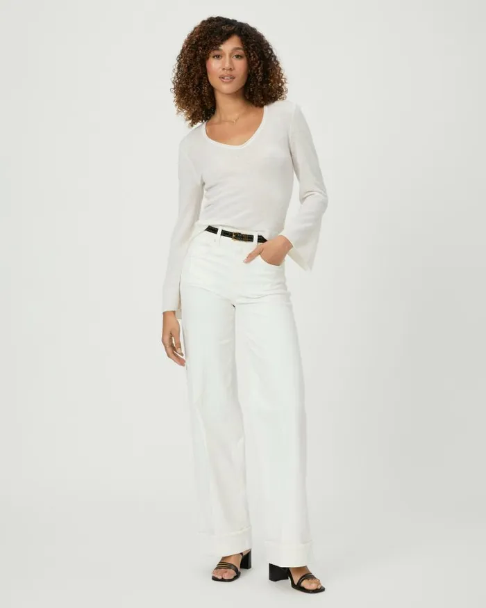 PAIGE Sweaters and Sweatshirts Women Akala Top 8211 Ivory Cashmere PAIGE Sweaters and Sweatshirts Women Akala Top 8211 Ivory Cashmere