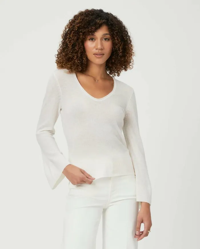 PAIGE Sweaters and Sweatshirts Women Akala Top 8211 Ivory Cashmere PAIGE Sweaters and Sweatshirts Women Akala Top 8211 Ivory Cashmere