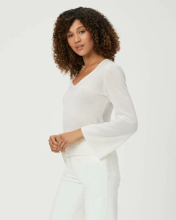 PAIGE Sweaters and Sweatshirts Women Akala Top 8211 Ivory Cashmere PAIGE Sweaters and Sweatshirts Women Akala Top 8211 Ivory Cashmere