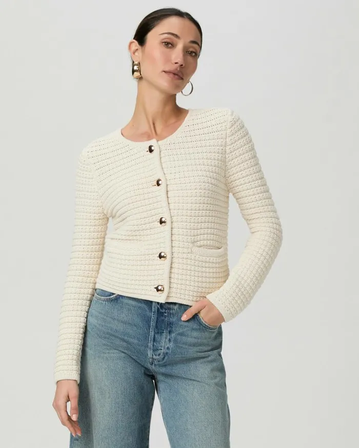 PAIGE Sweaters and Sweatshirts Women Oberon Cardigan 8211 Ivory