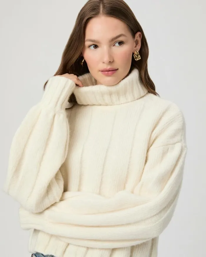 PAIGE Sweaters and Sweatshirts Women Roselia Sweater 8211 Ivory PAIGE Sweaters and Sweatshirts Women Roselia Sweater 8211 Ivory