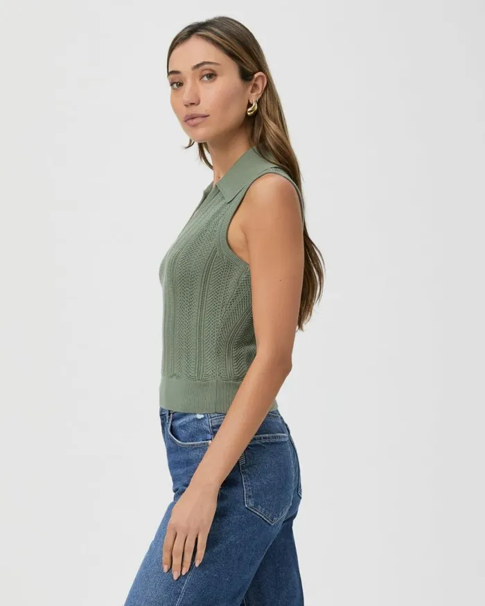 PAIGE Sweaters and Sweatshirts Women Rossana Sweater Tank 8211 Aloe