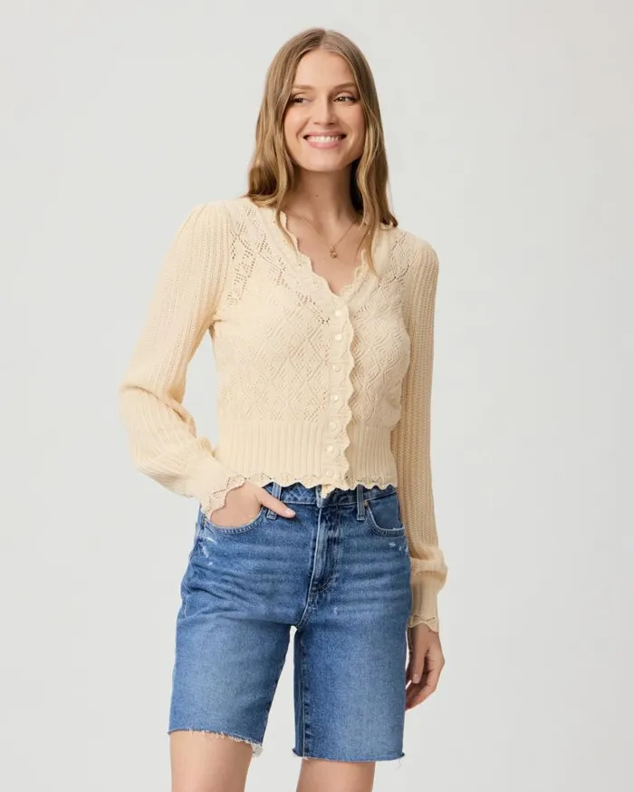 PAIGE Sweaters and Sweatshirts Women Tatiana Cardigan 8211 Ecru