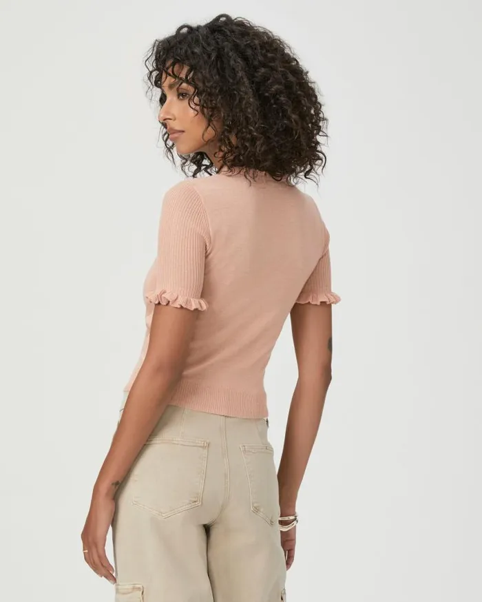 PAIGE Sweaters and Sweatshirts Women Triste Sweater Top 8211 Peach Metallic