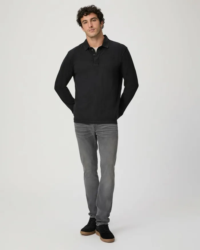 PAIGE Tees Men ICON Capsule Colter Rugby Jersey 8211 Vintage Black