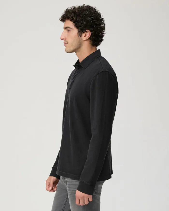 PAIGE Tees Men ICON Capsule Colter Rugby Jersey 8211 Vintage Black