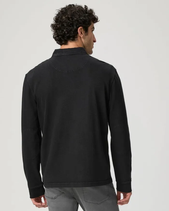 PAIGE Tees Men ICON Capsule Colter Rugby Jersey 8211 Vintage Black