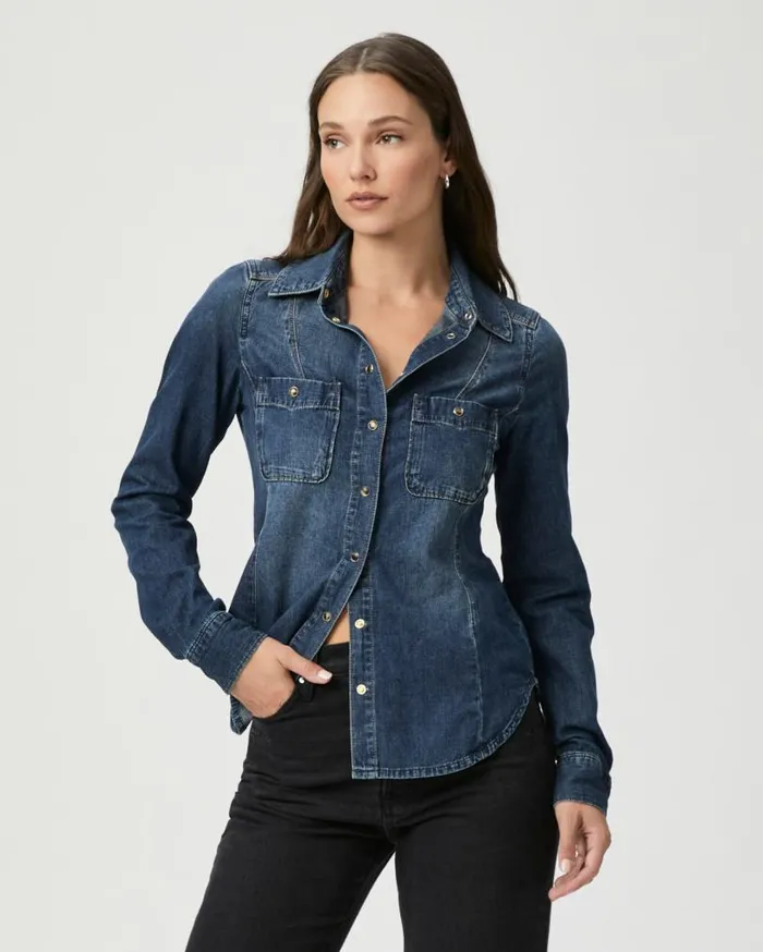 PAIGE Tops and Blouses Women Devika Shirt 8211 Belinda