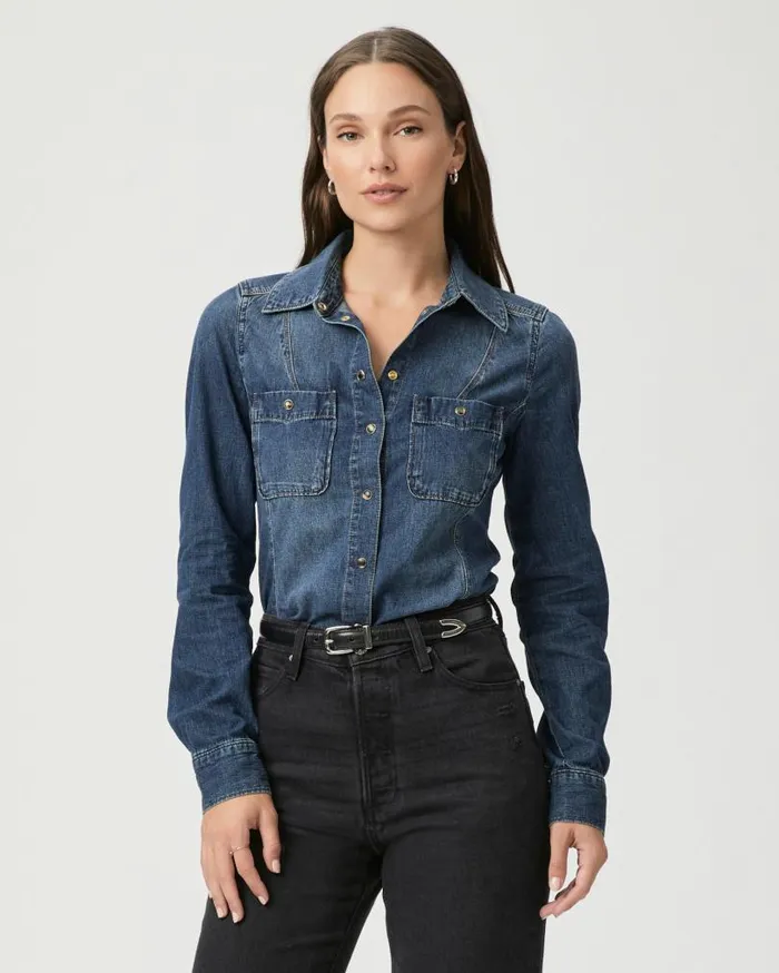 PAIGE Tops and Blouses Women Devika Shirt 8211 Belinda PAIGE Tops and Blouses Women Devika Shirt 8211 Belinda