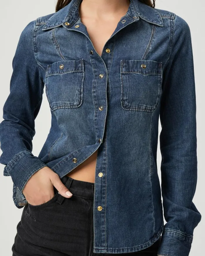 PAIGE Tops and Blouses Women Devika Shirt 8211 Belinda PAIGE Tops and Blouses Women Devika Shirt 8211 Belinda