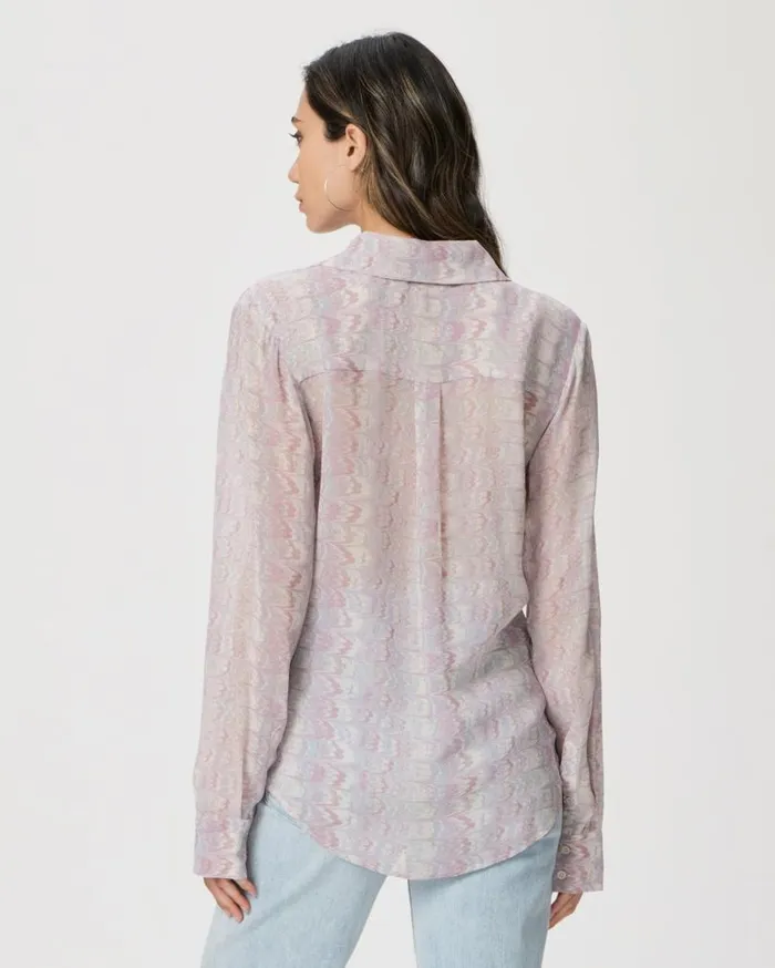 PAIGE Tops and Blouses Women Exclusive Candice Shirt 8211 Pastel Multi Silk PAIGE Tops and Blouses Women Exclusive Candice Shirt 8211 Pastel Multi Silk