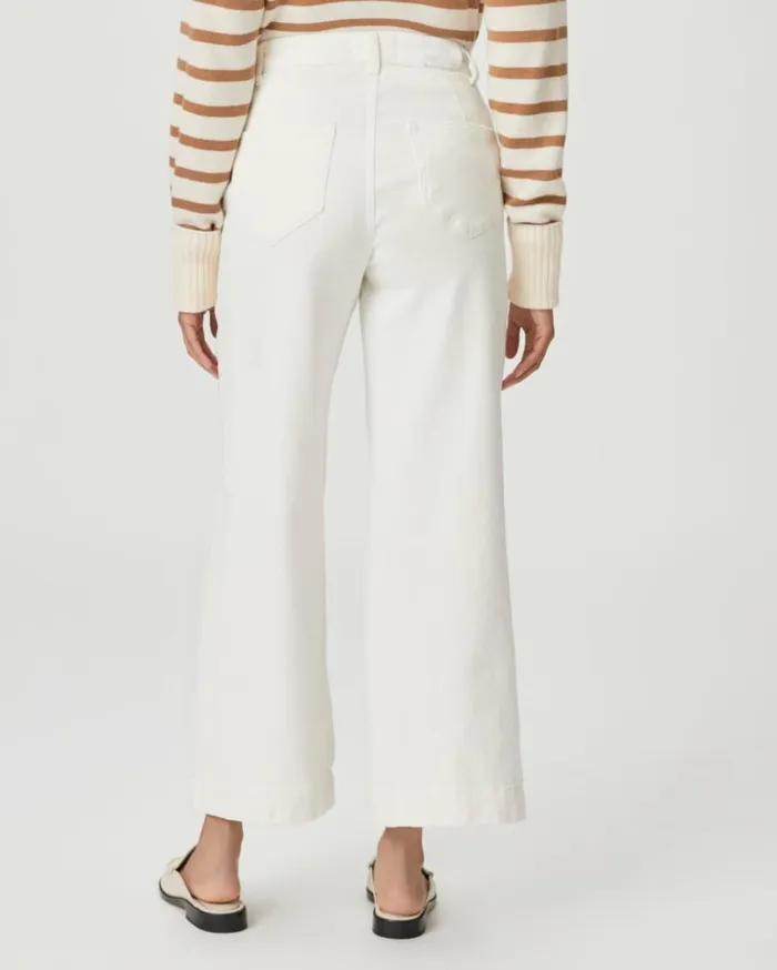PAIGE Wide Leg Women Harper Ankle Wide Leg Jean 8211 Tonal Ecru Distressed PAIGE Wide Leg Women Harper Ankle Wide Leg Jean 8211 Tonal Ecru Distressed