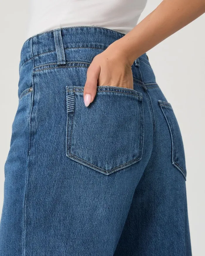 PAIGE Wide Leg Women Zoey 31 Inch Wide Leg Jean 8211 Brentley PAIGE Wide Leg Women Zoey 31 Inch Wide Leg Jean 8211 Brentley