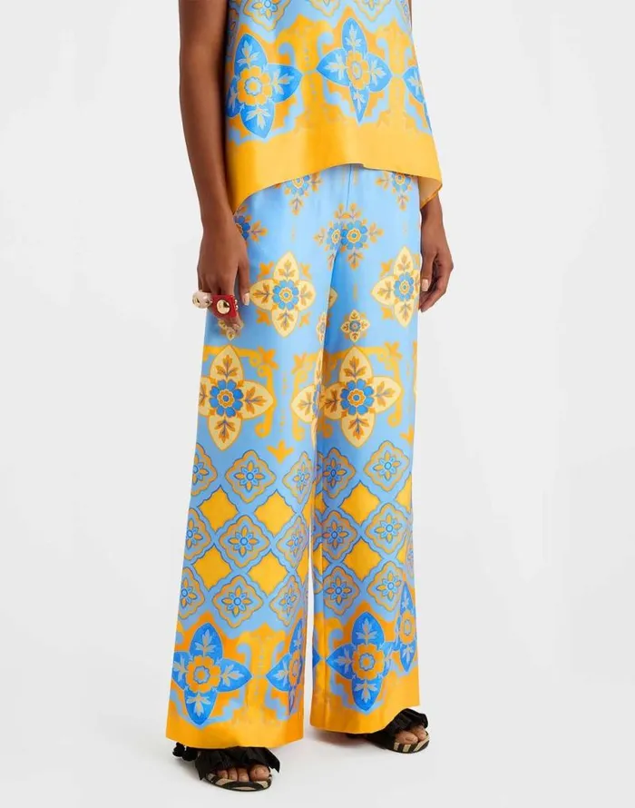 Palazzo Pants Partenope Light Blue Women La Double J Shorts and Pants Palazzo Pants Partenope Light Blue Women La Double J Shorts and Pants