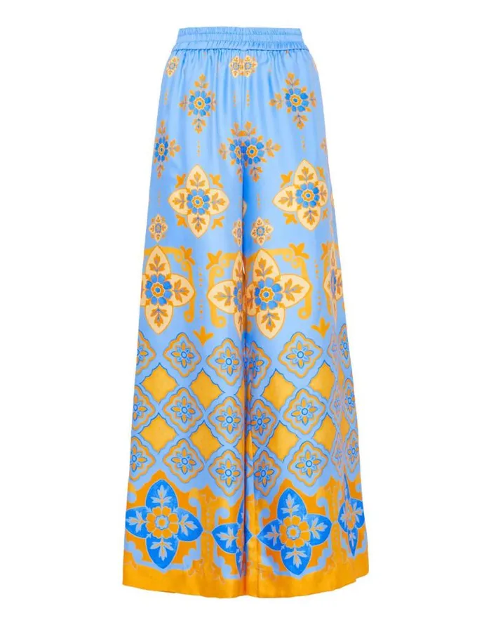 Palazzo Pants Partenope Light Blue Women La Double J Shorts and Pants Palazzo Pants Partenope Light Blue Women La Double J Shorts and Pants