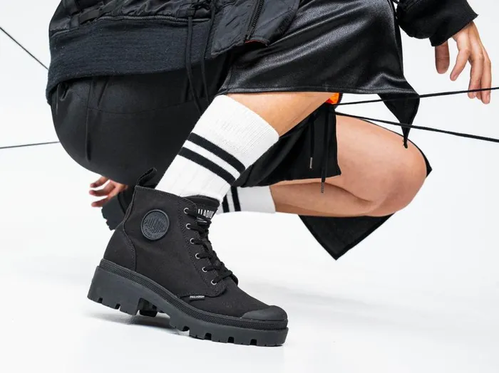 PALLADIUM PALLABASE TWILL Blackblack Women Boots PALLADIUM PALLABASE TWILL Blackblack Women Boots