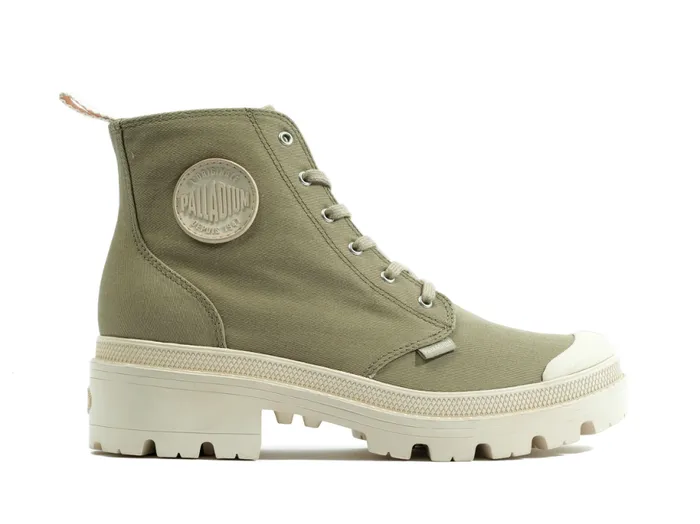 PALLADIUM PALLABASE TWILL Dune Women Heel Boots