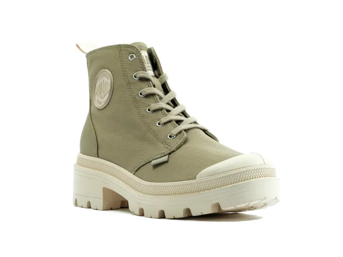PALLADIUM PALLABASE TWILL Dune Women Heel Boots