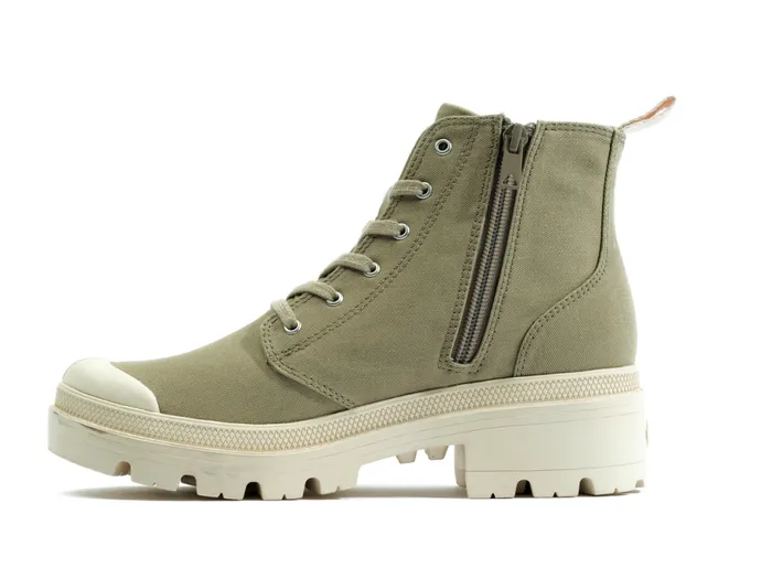 PALLADIUM PALLABASE TWILL Dune Women Heel Boots